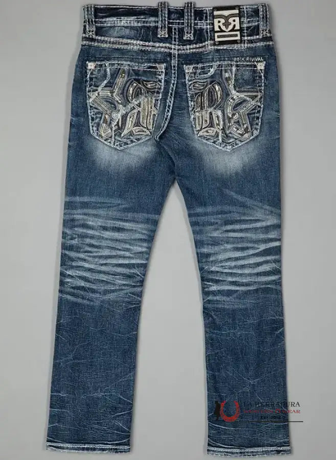 Rock Revival Merritt Straight Leg Mens Jeans Ropa Hombres