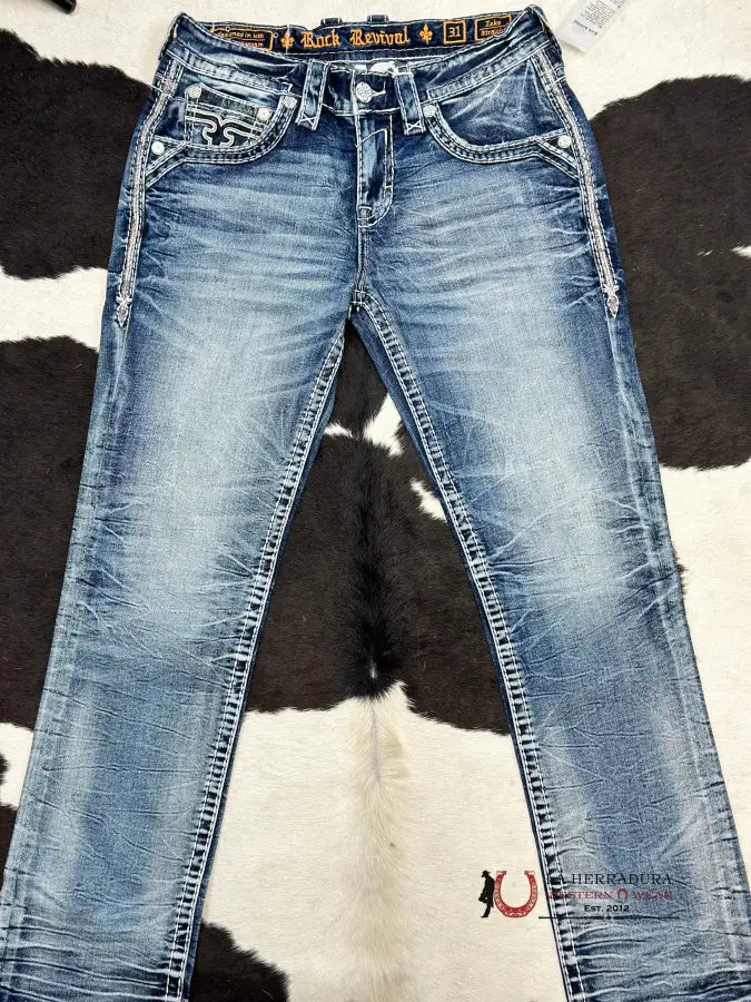 Rock Revival Zeke Straight Jean Ropa Hombres