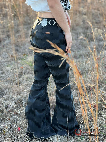 ROCK&ROLL Jeans acampanados con estampado de discoteca negros RRWD7PR0FM