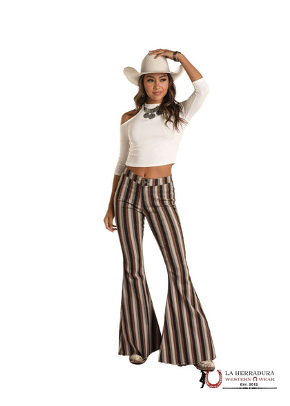 ROCK&ROLL BLACK JUNIOR BOTÓN CAMPANA JEANS MUJER WPB3507
