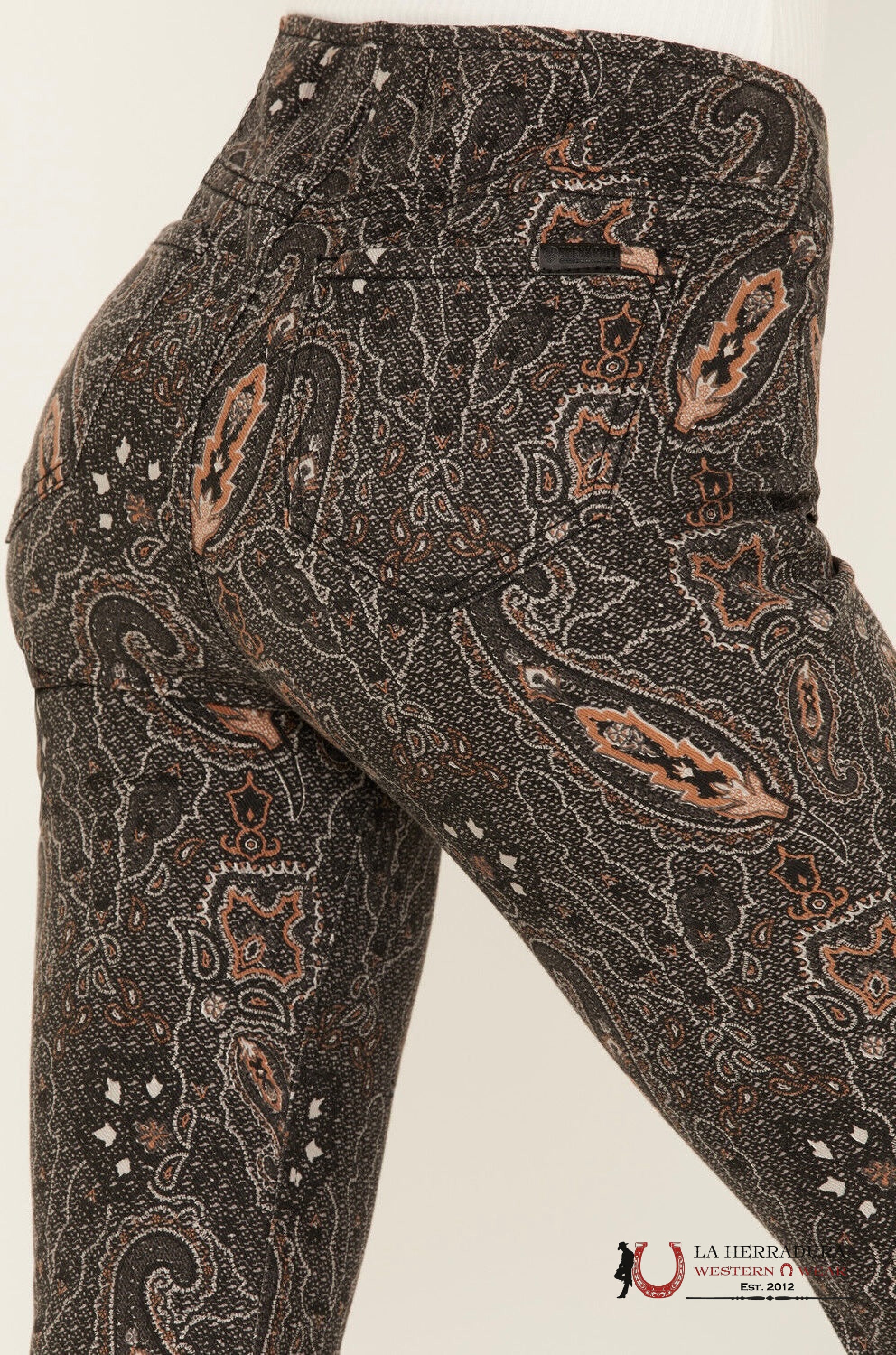 ROCK&ROLL BLACK PAISLEY PULL ON FLARE RRWD6PRZQW ROCK&ROLL JEANS WOMEN