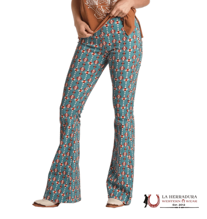 ROCK&ROLL BLUE AZTEC PULL ON FLARE RRWD6PR0S6