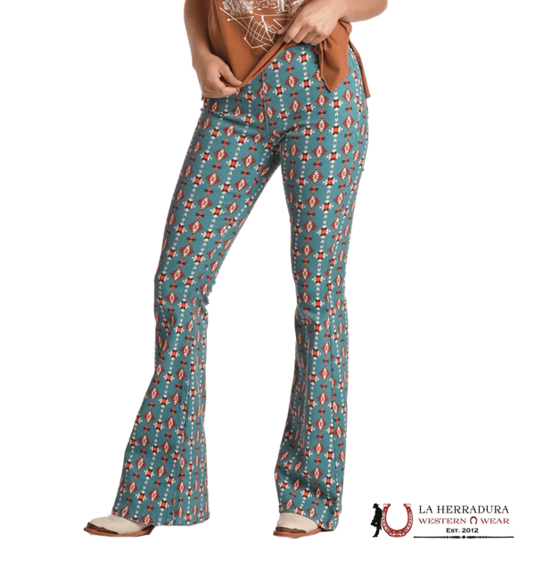 ROCK&ROLL BLUE AZTEC PULL ON FLARE RRWD6PR0S6