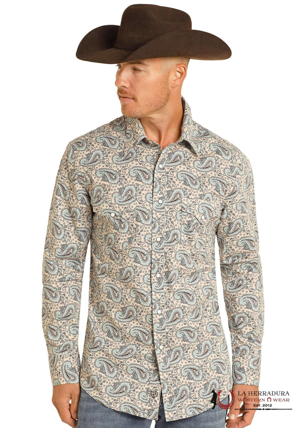 CAMISA MANGA LARGA ROCK&ROLL PAISLEY NATURAL BRILLANTE CON ESTAMPADO FLORAL - BMN2S04730