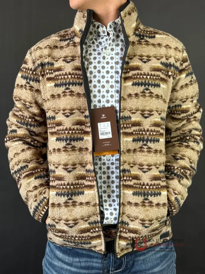 Rock & Roll Brown Aztec Full Zip Jacket Ropa Hombres