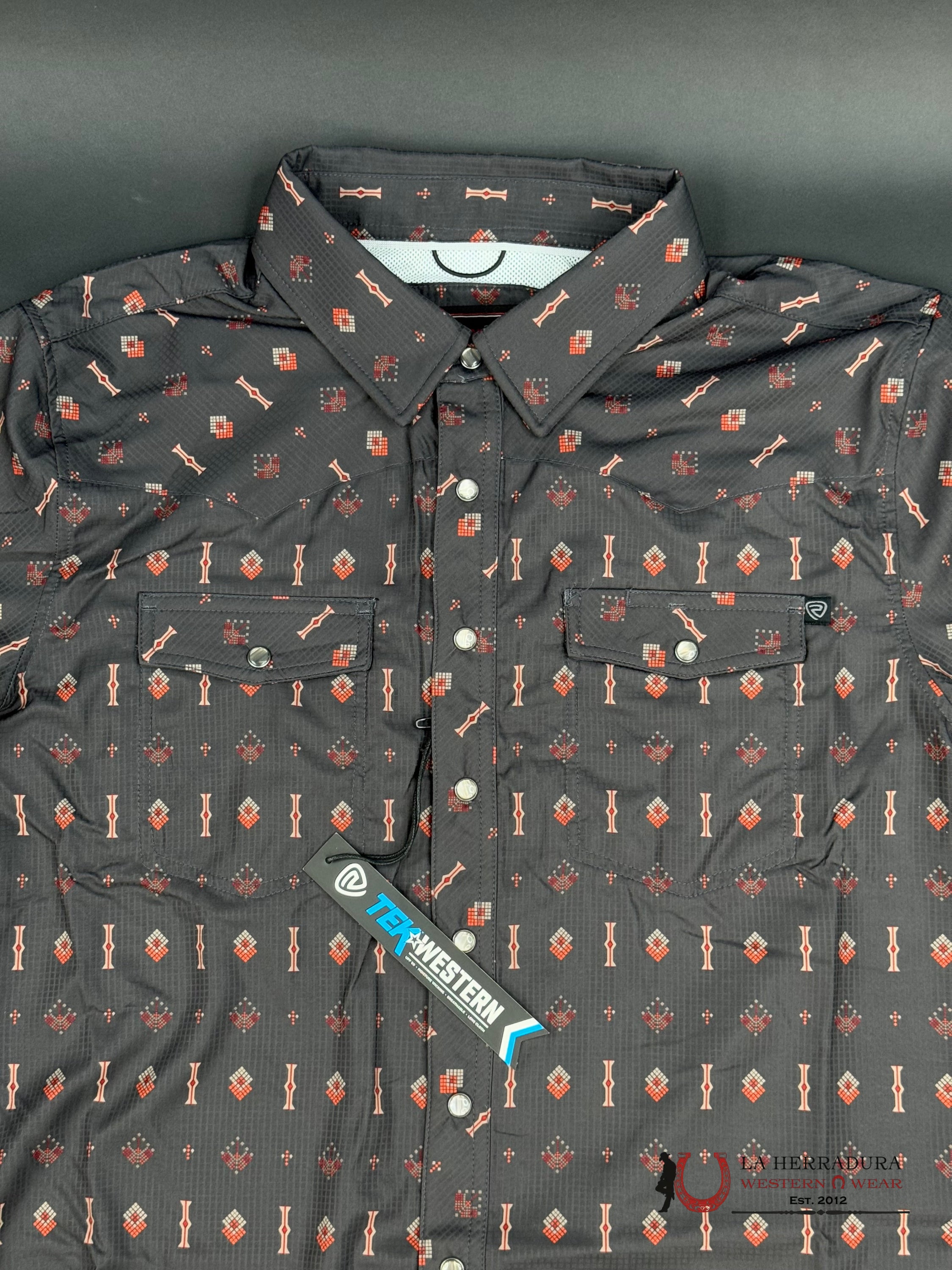 Rock&Roll Charcoal Geo Printed Ropa Hombres