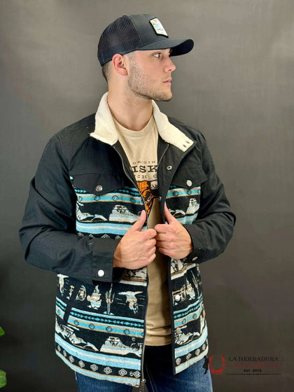 CHAQUETA SOFTSHELL AZTEC CON ESTAMPADO PAVO REAL AZTEC DE ROCK &amp; ROLL