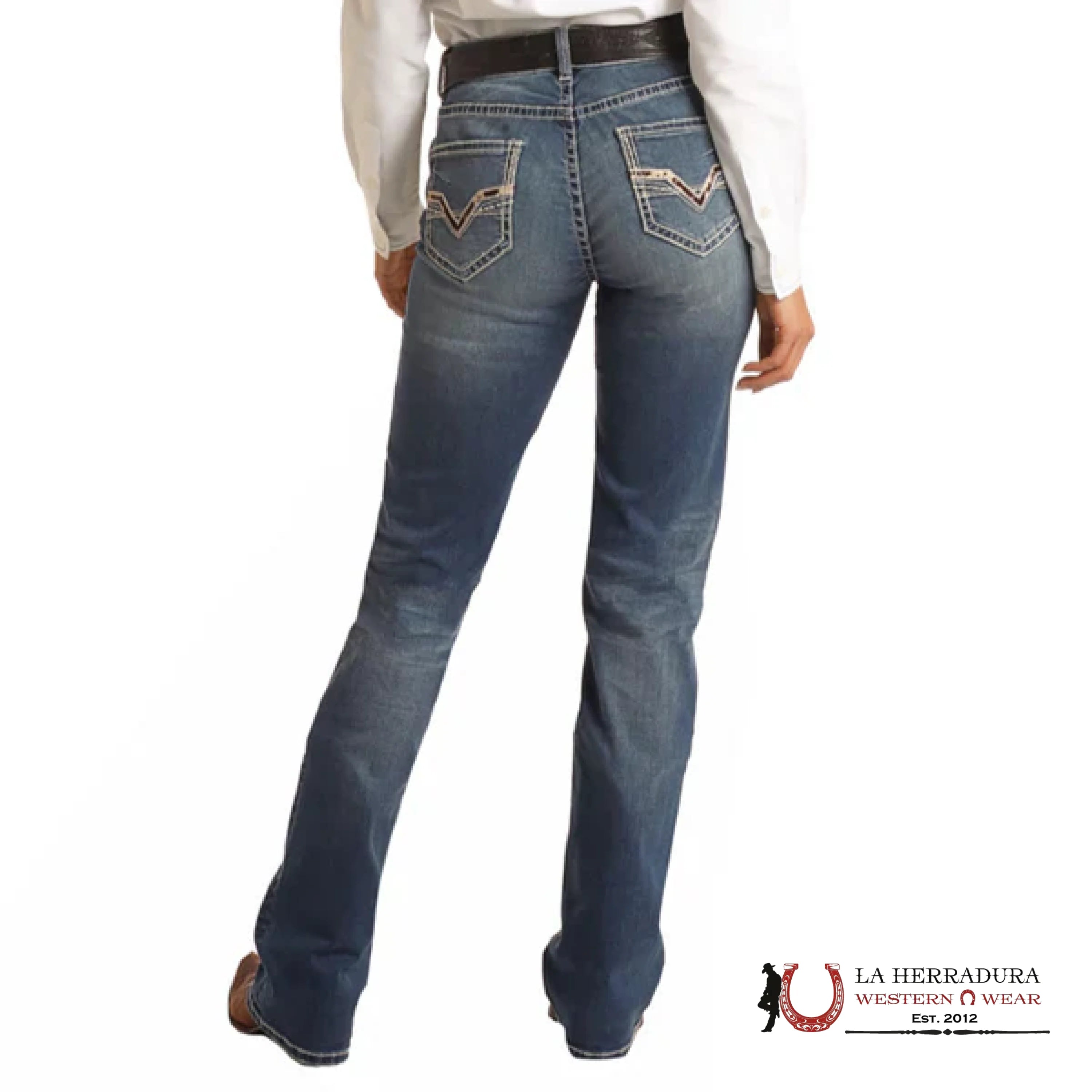 ROCK&ROLL COWHIDE APPLIQUÉ RIDING - RRWD4RRZT3 ROCK&ROLL JEANS WOMEN