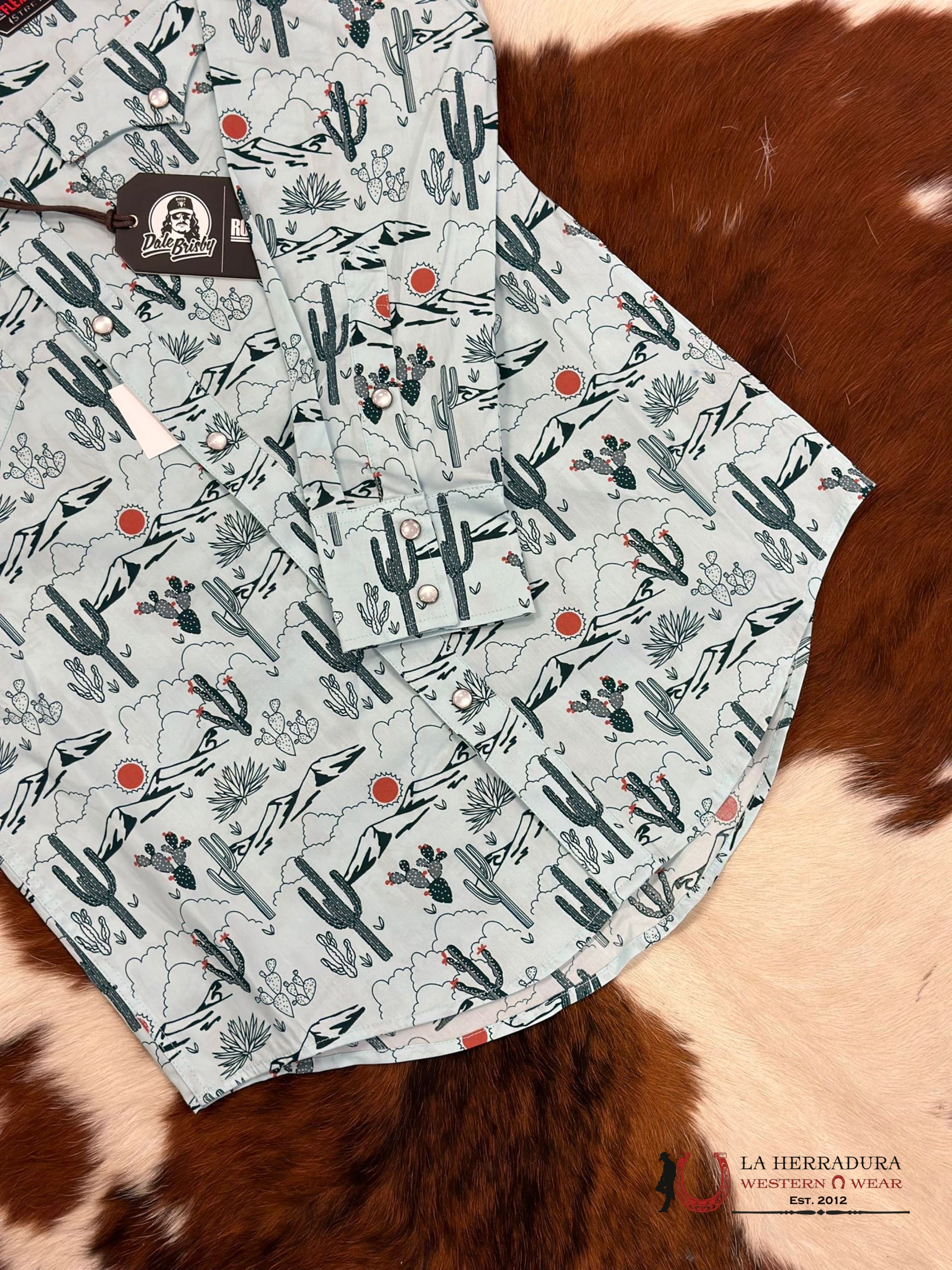 Rock&Roll Denim Long Sleeve Shirt Mint Cactus Ropa Hombres