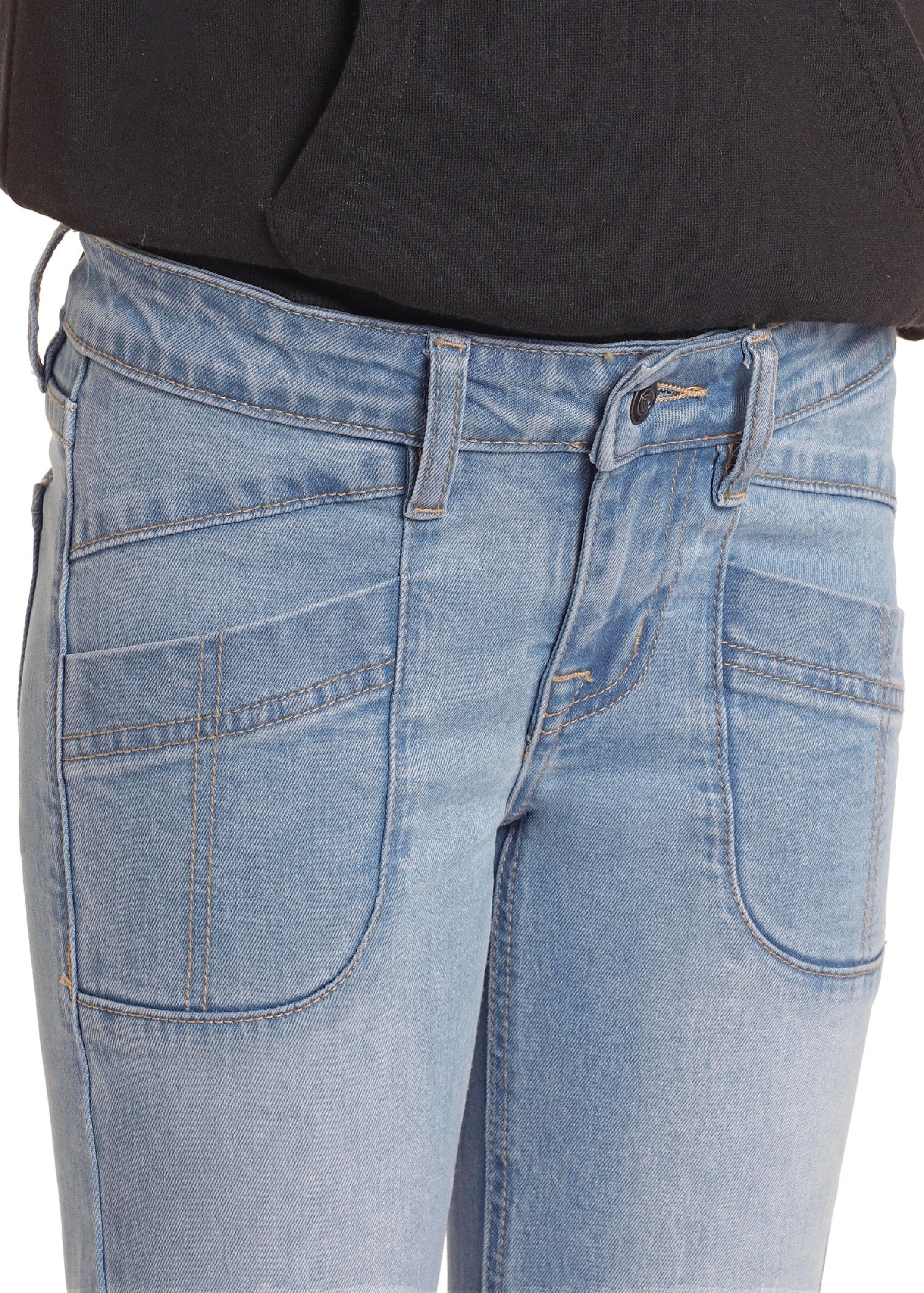 Rock&Roll Girls Detail pocket Bootcut Light Wash BG4MD04766 NIÑOS