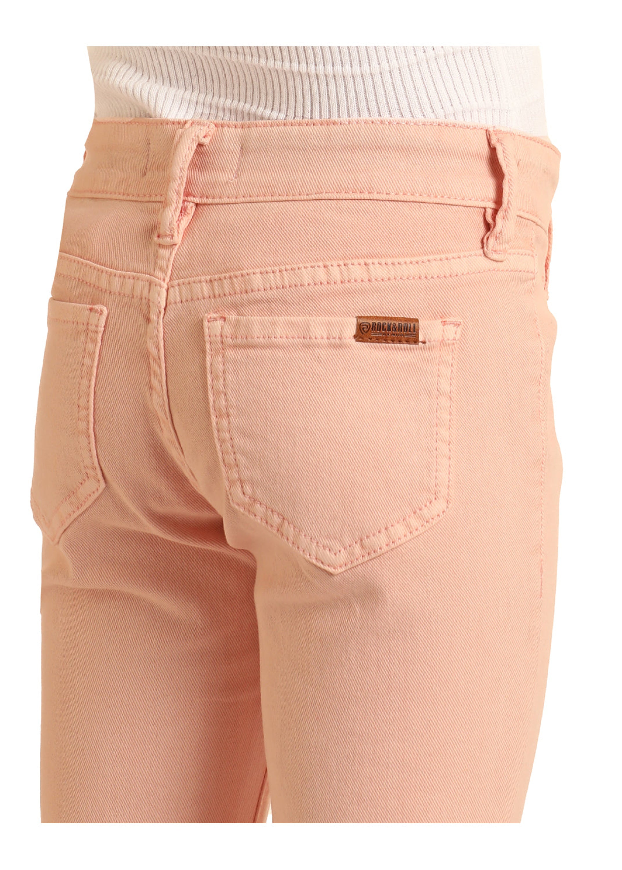 ROCK&ROLL GIRL’S Melon Pink Button Flare Jeans BG6PD03536 NIÑOS