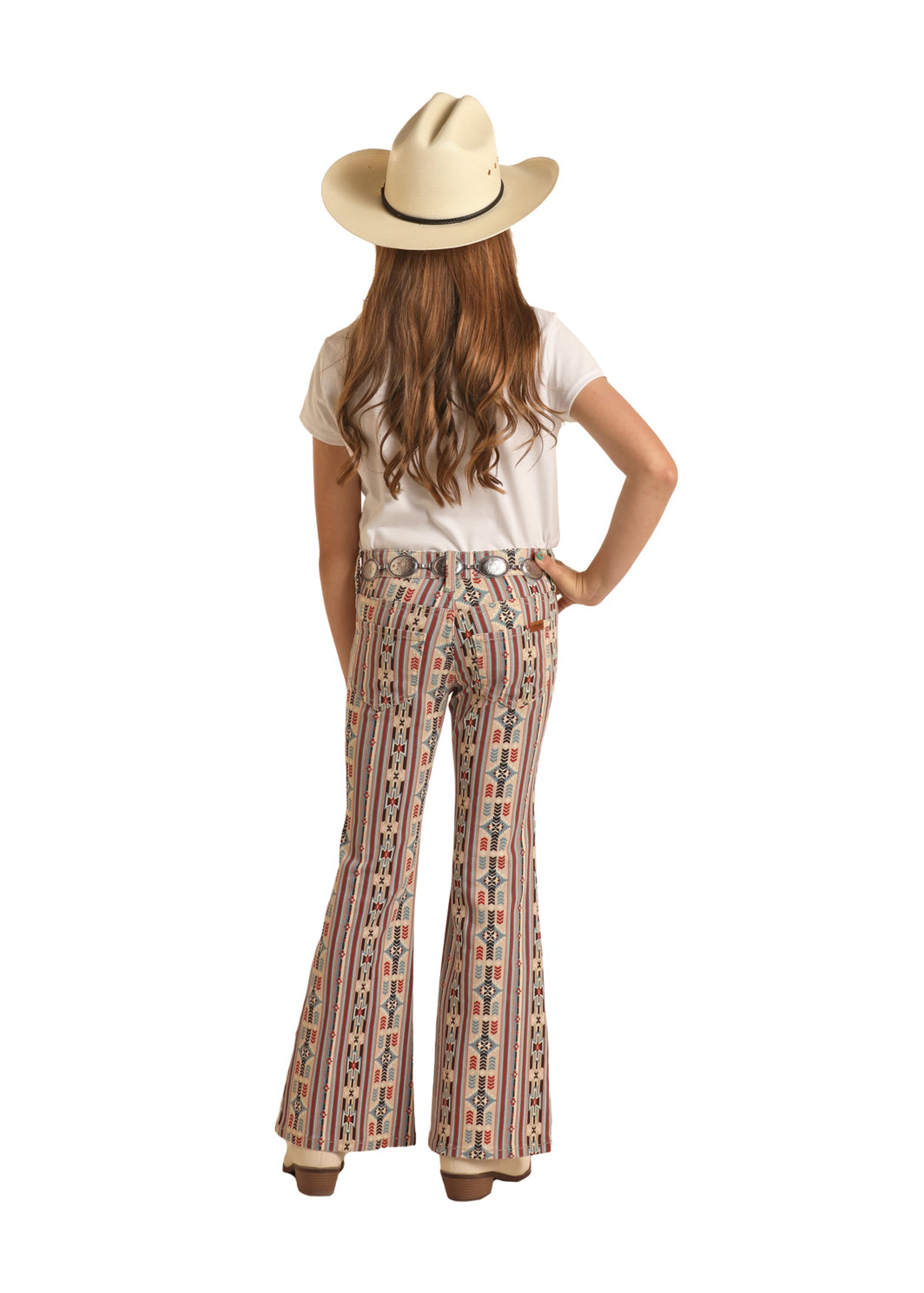 ROCK&ROLL GIRLS NATURAL PASTEL AZTEC BUTTON FLARE BG6PD02929 NIÑOS