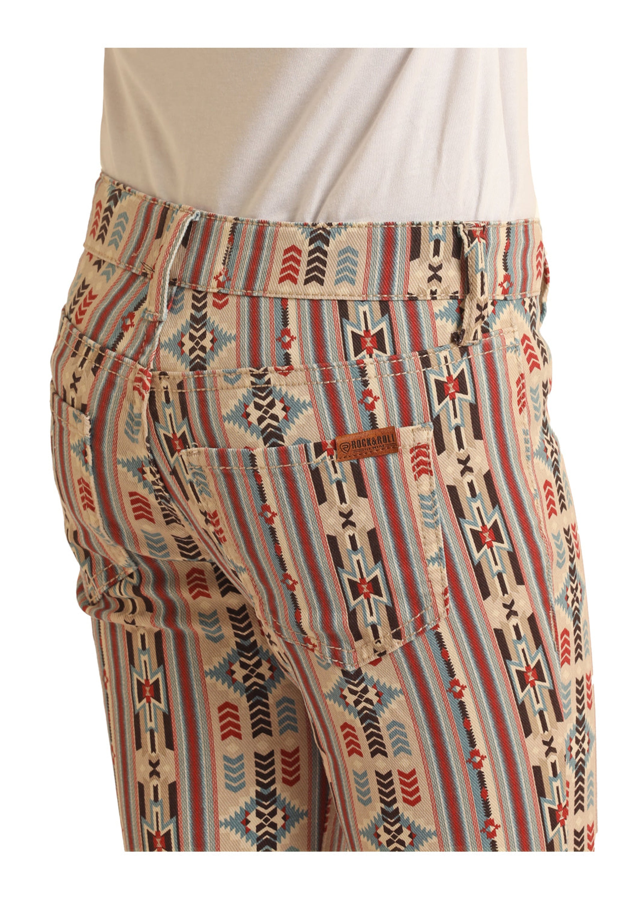 ROCK&ROLL GIRLS NATURAL PASTEL AZTEC BUTTON FLARE BG6PD02929 NIÑOS