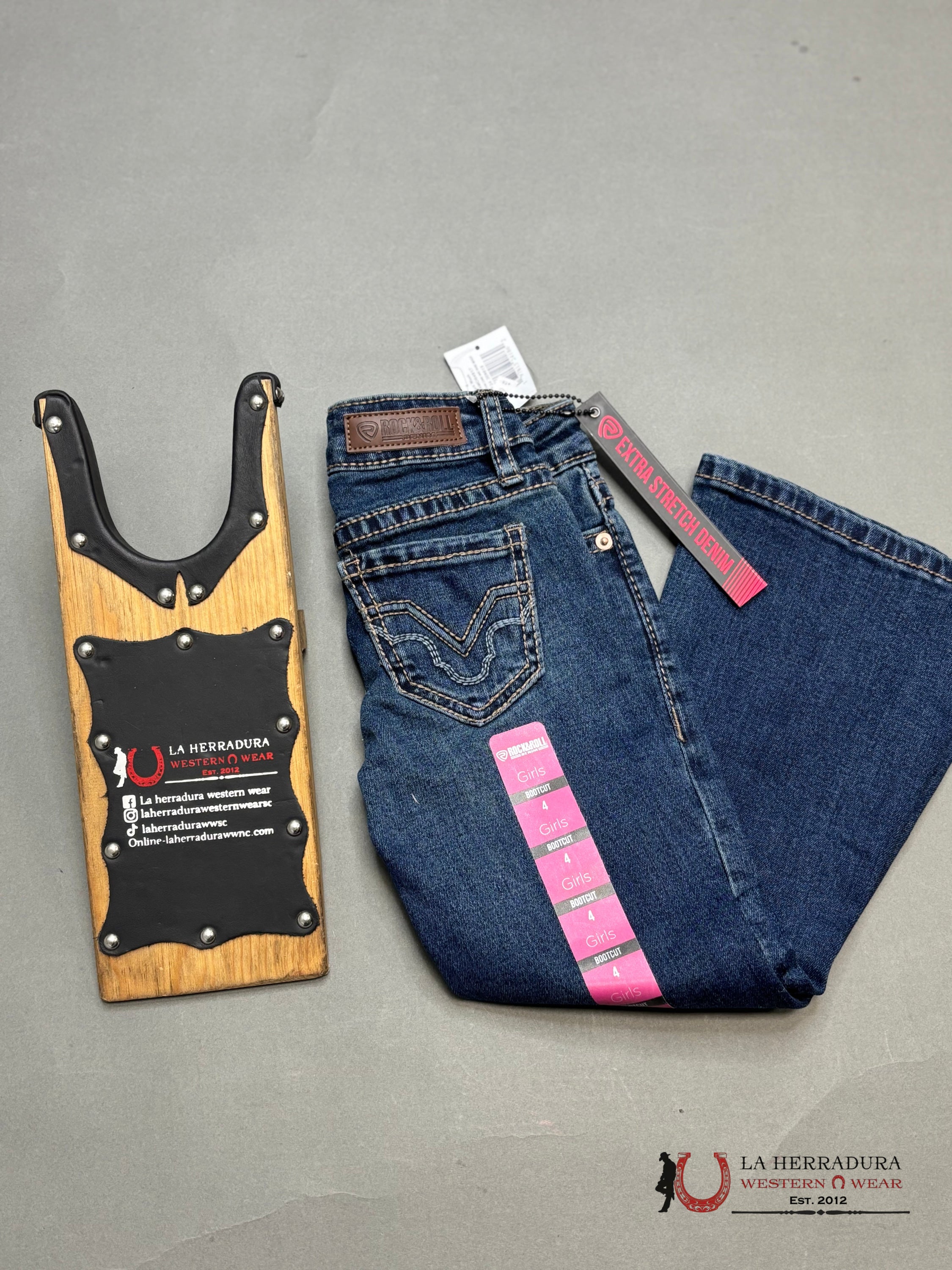 Rock&Roll Girls Bootcut Jeans Dark Wash Niños