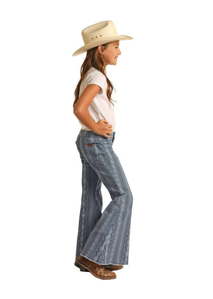 ROCK&ROLL GIRLS SKY BLUE ARIZONA BLUE AZTEC BELL BOTTON RRGD7PR0RV