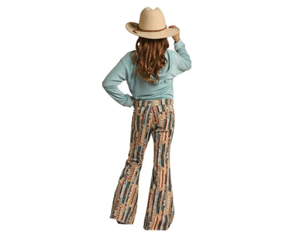 ROCK&ROLL GIRLS TAN BROWN AZTEC BELL BUTTON RRGD7PR0FD