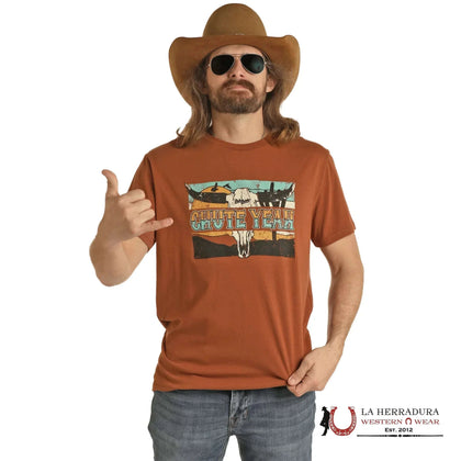 ROCK&ROLL GRAPHIC MENS RUST- RRUT21R1C2