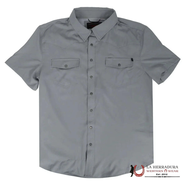 ROCK&ROLL GREY TEK SOLID RIPSTOP SNAP SHIRT SLEEVE