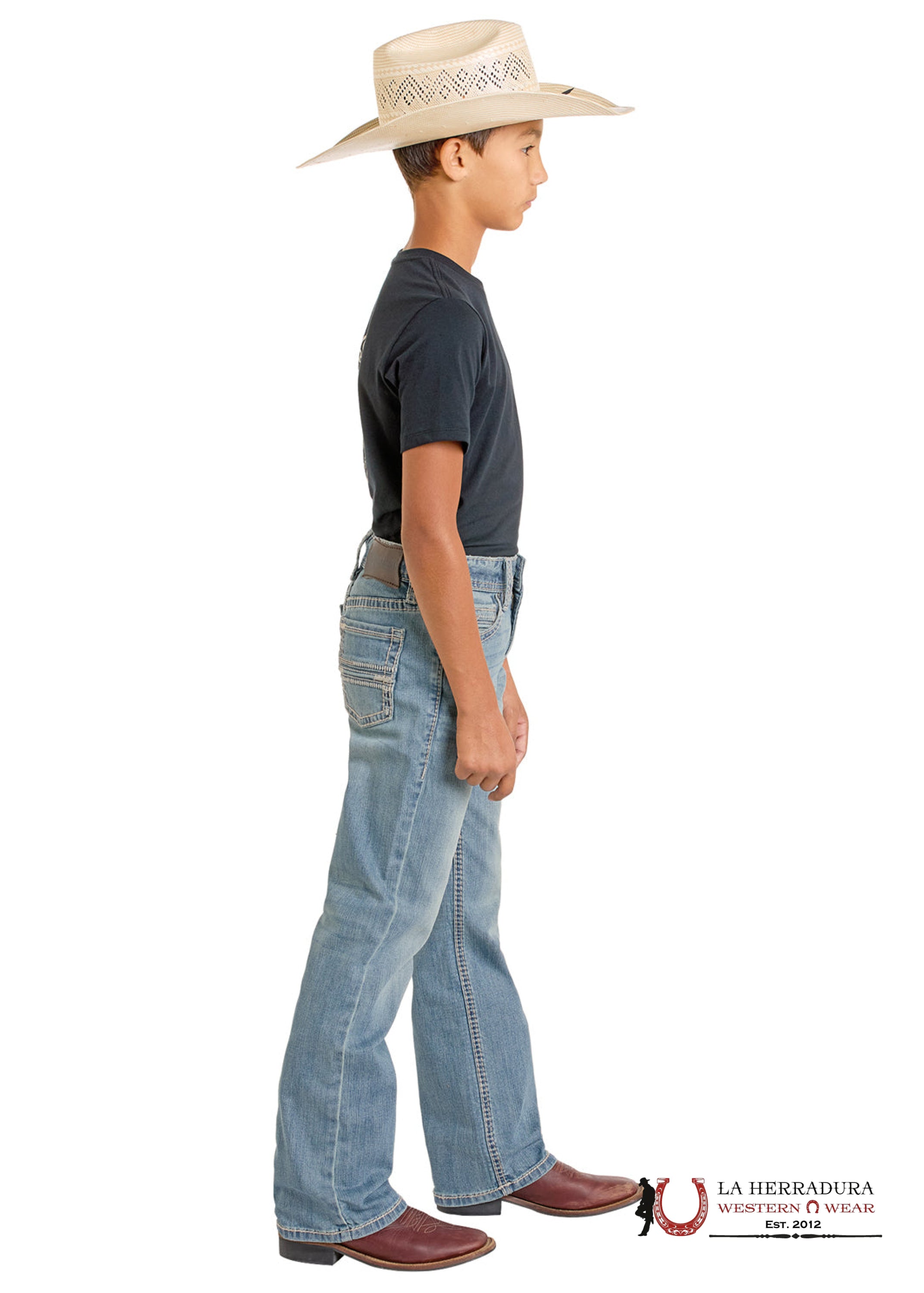 ROCK&ROLL JEANS BOYS BB GUN REGULAR FIT BOOTCUT MEDIUM VINTAGE DOT EMB BB0BD06687 NIÑOS