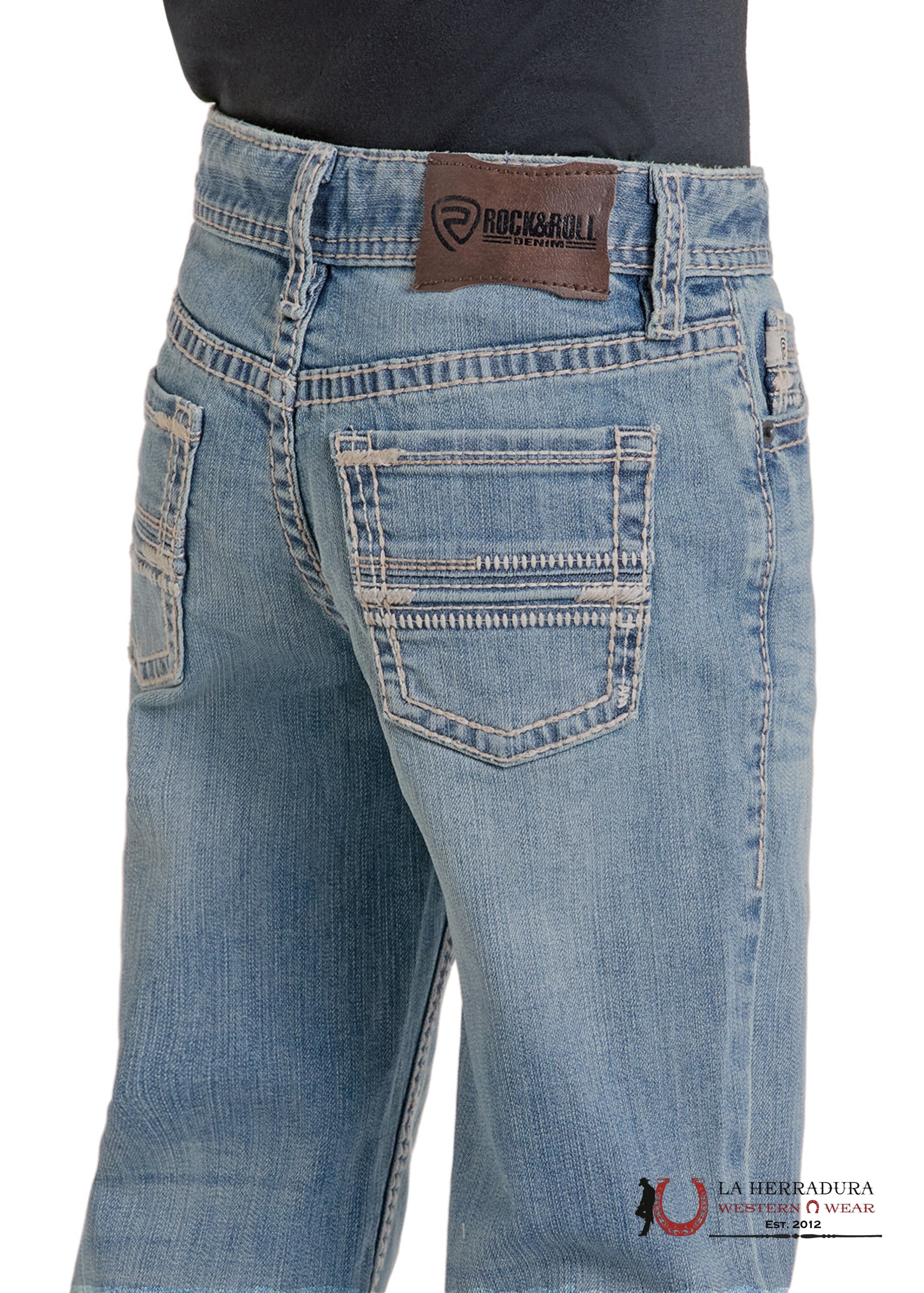 ROCK&ROLL JEANS BOYS BB GUN REGULAR FIT BOOTCUT MEDIUM VINTAGE DOT EMB BB0BD06687 NIÑOS