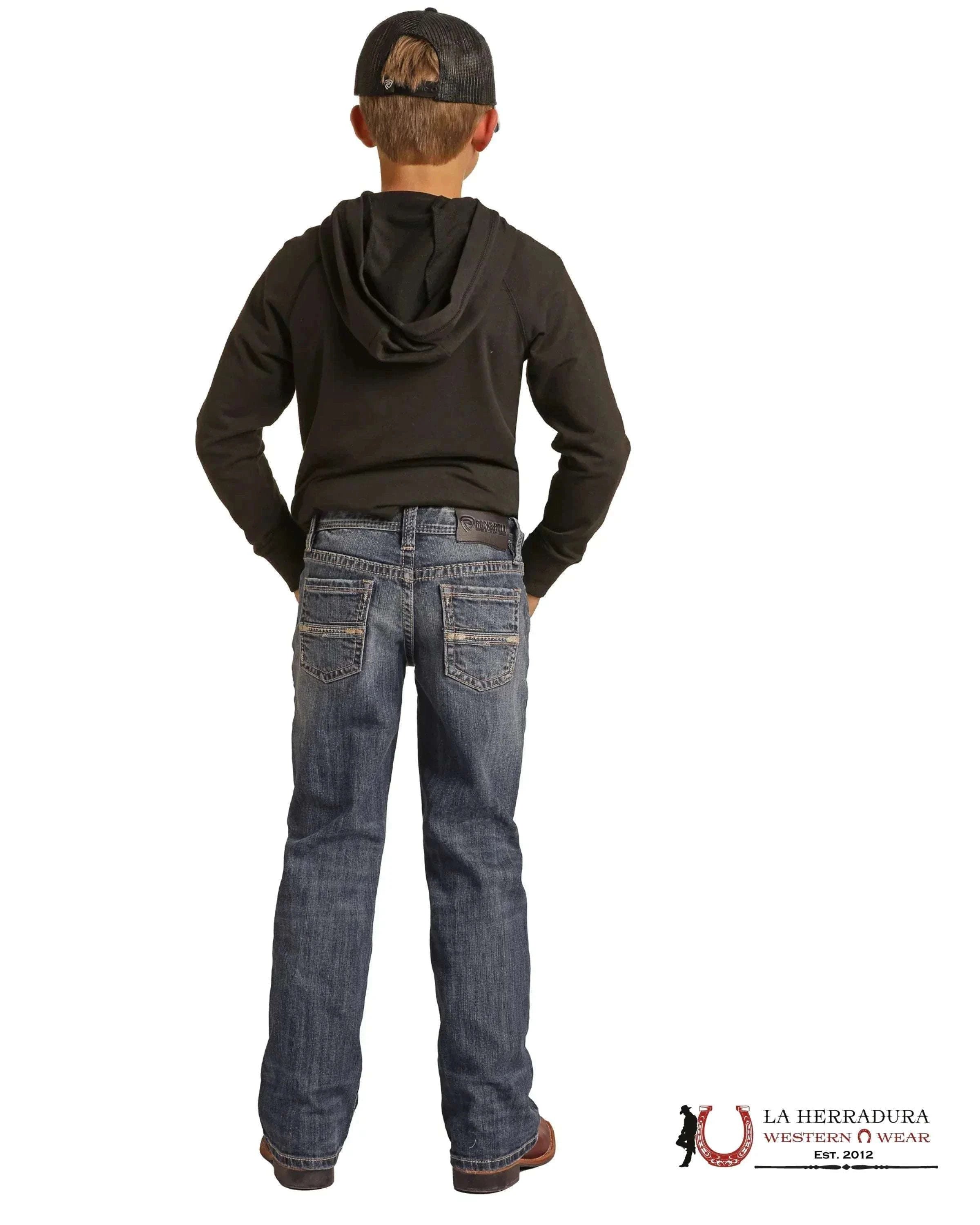 ROCK&ROLL JEANS BOYS BB GUN REGULAR FIT BOOTCUT MEDIUM VINTAGE- RRBD0BR0LN NIÑOS