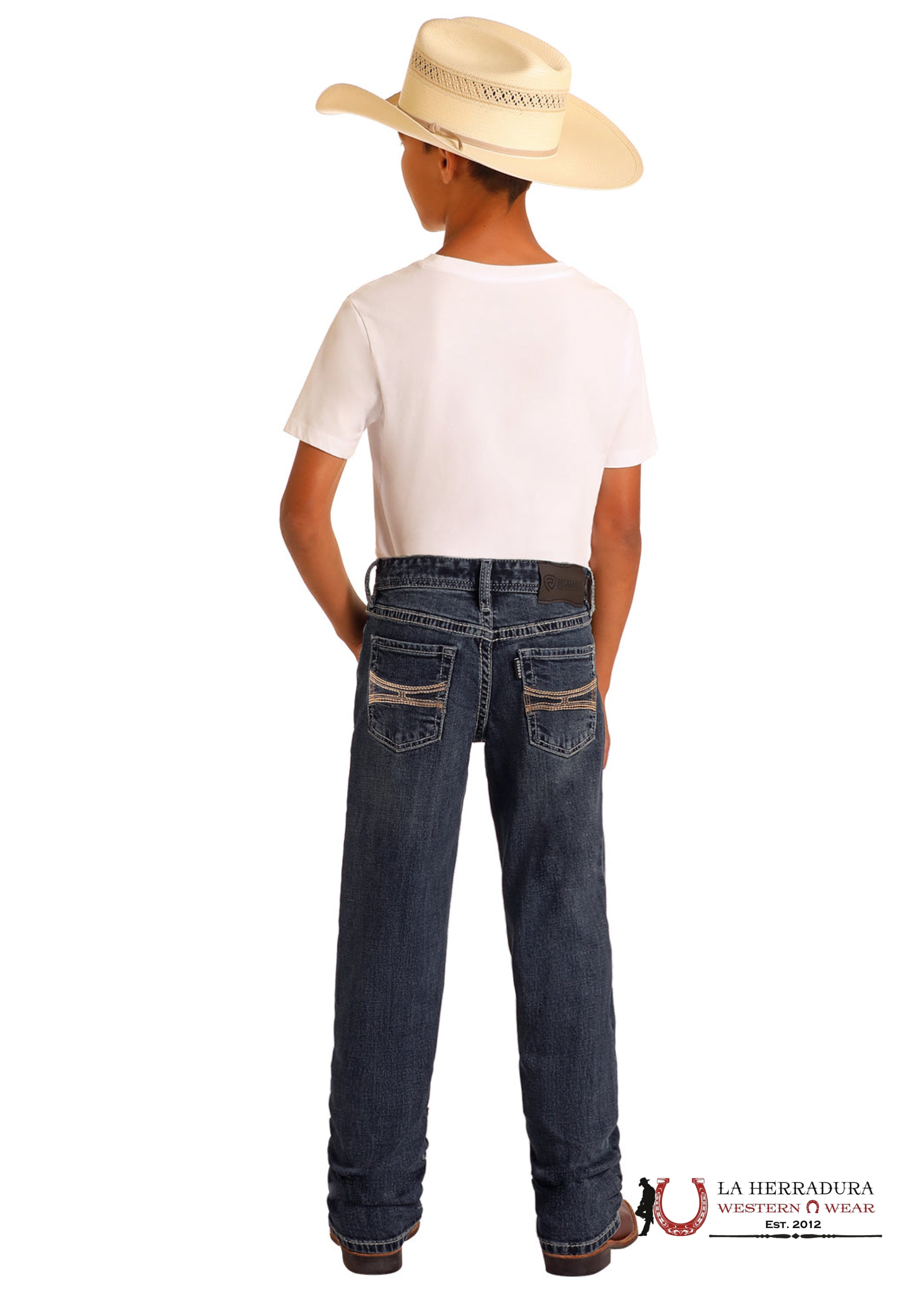 ROCK&ROLL JEANS BOYS DARK VINTAGE HY TWO TONE EMB REGULAR FIT/BOOTCUT HB0BD06226 NIÑOS