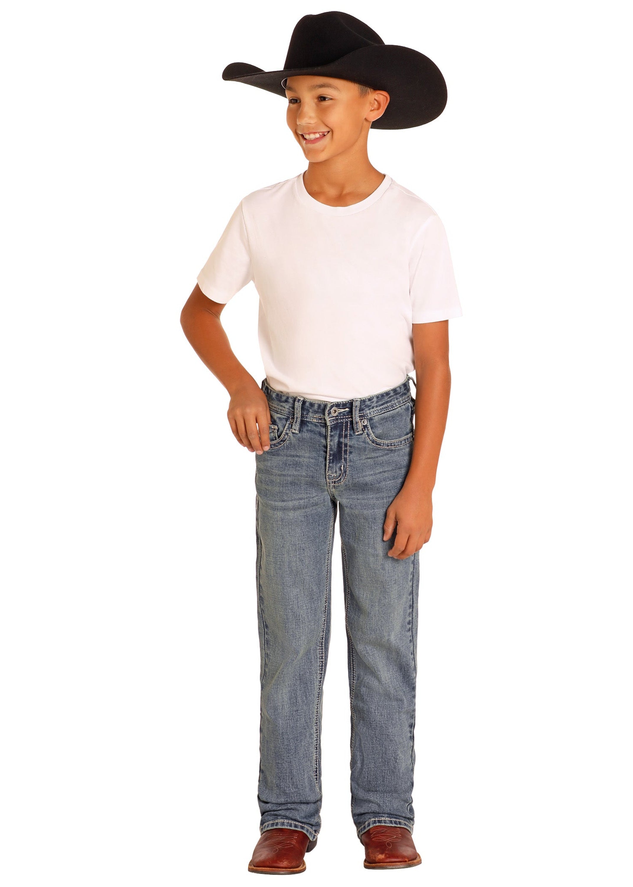 ROCK&ROLL JEANS BOYS MEDIUM VINTAGE HOOEY RAISED DENIM REGULAR FIT/BOOTCUT HB0BD03077 NIÑOS