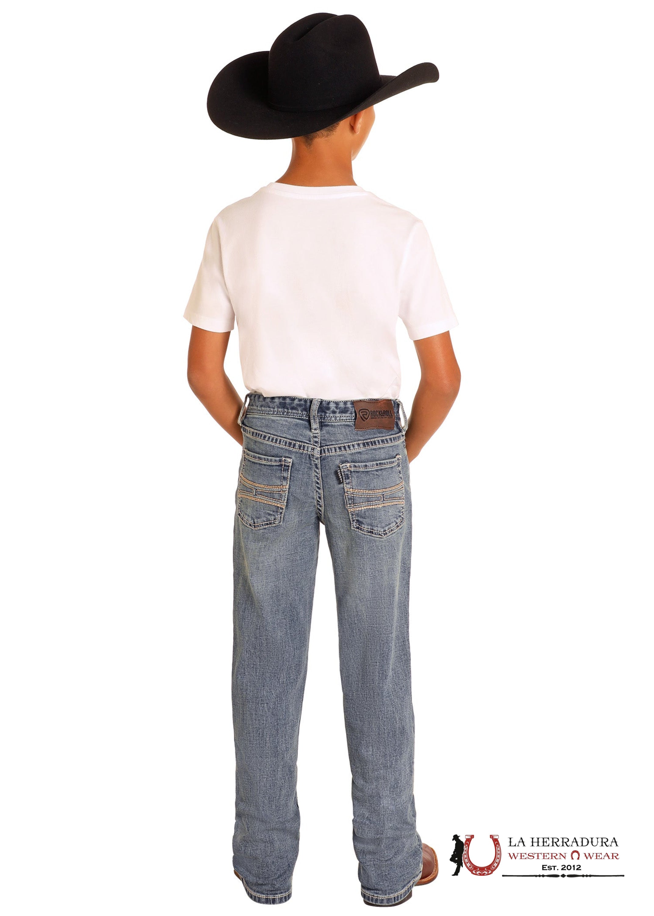 ROCK&ROLL JEANS BOYS MEDIUM VINTAGE HY RAISED DENIM EMB BOOT REGULAR FIT/BOOTCUT HB0BD05037 NIÑOS