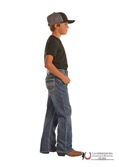 ROCK&ROLL JEANS BOYS MEDIUM WASH HOOEY ROPE STITCH REGULAR FIT/BOOTCUT HB0BD02564