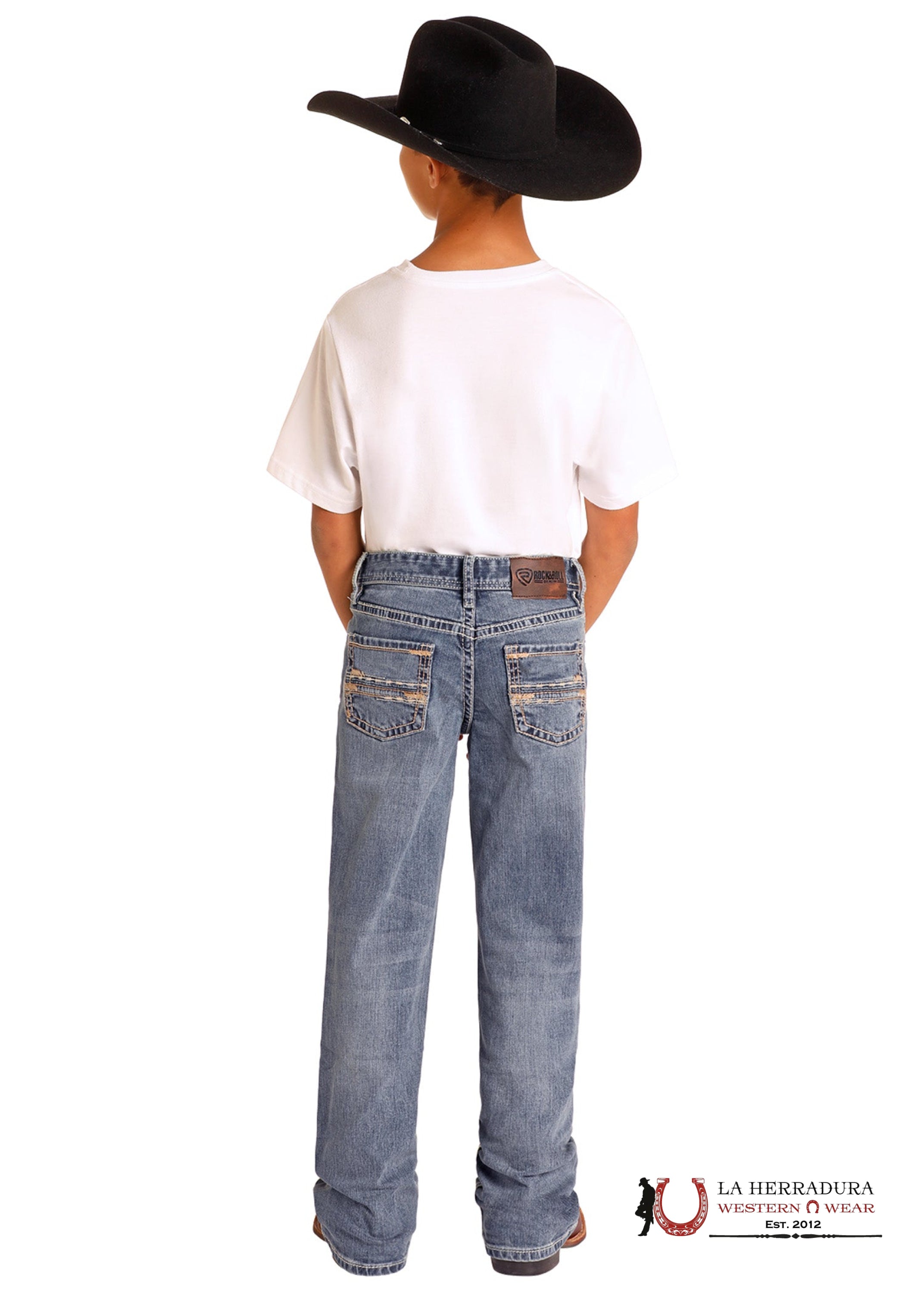 ROCK&ROLL JEANS KIDS BB GUN MEDIUM VINTAGE STRAIGHT EMB REGULAR FIT/BOOTCUT BB0BD04814 NIÑOS