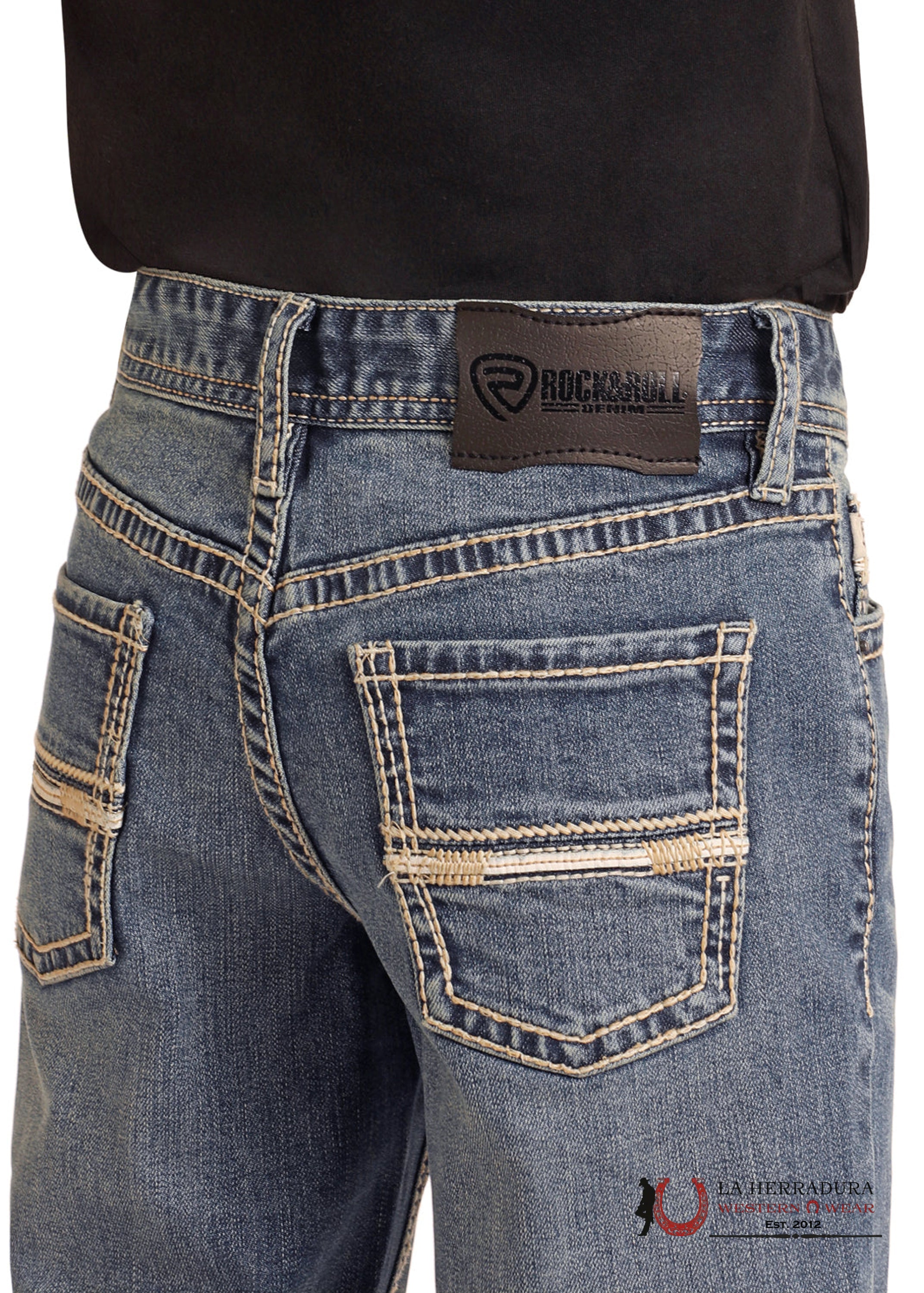 ROCK&ROLL JEANS KIDS MEDIUM VINTAGE STRAIGHT EMB BOOTCUT/REGULAR FIT BB0BD06136 NIÑOS