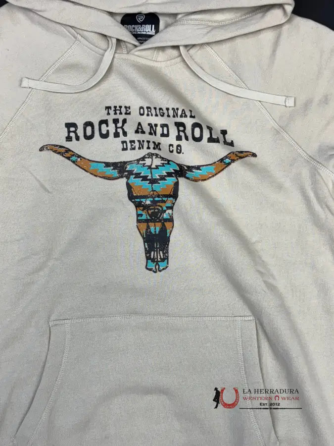 Rock & Roll Khaki Graphic Hoodie Ropa Hombres