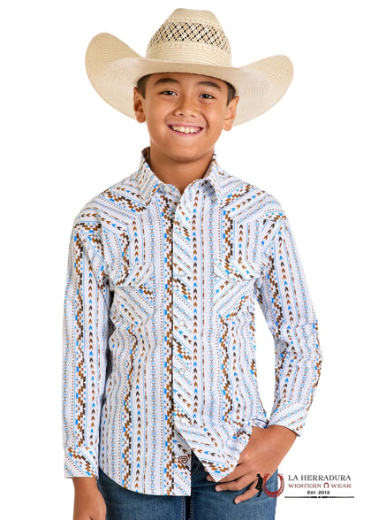 ROCK&ROLL KIDS -NIÑO Manga Larga Negra 2PKT PAISLEY WOVEN SNAP BBN2S06493