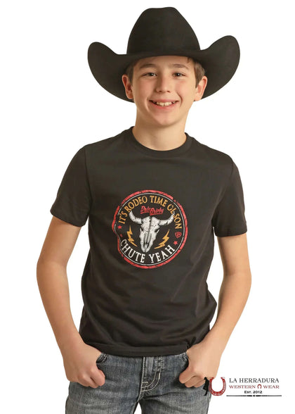 ROCK&ROLL KIDS  -BOYS BLACK DALE GRAPHIC TEE SS BB21T03096
