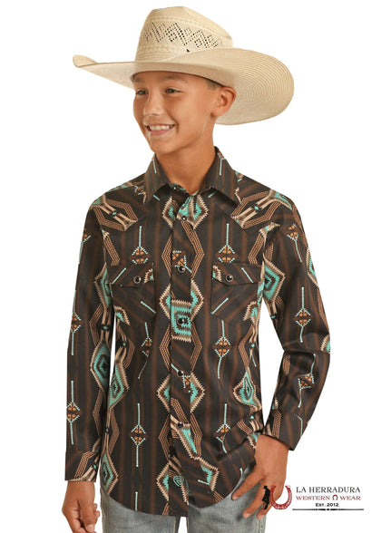 ROCK&ROLL KIDS -NIÑOS NEGRO RRD M/L 2BOLSILLOS AZTEC BOTÓN BBN2S03938
