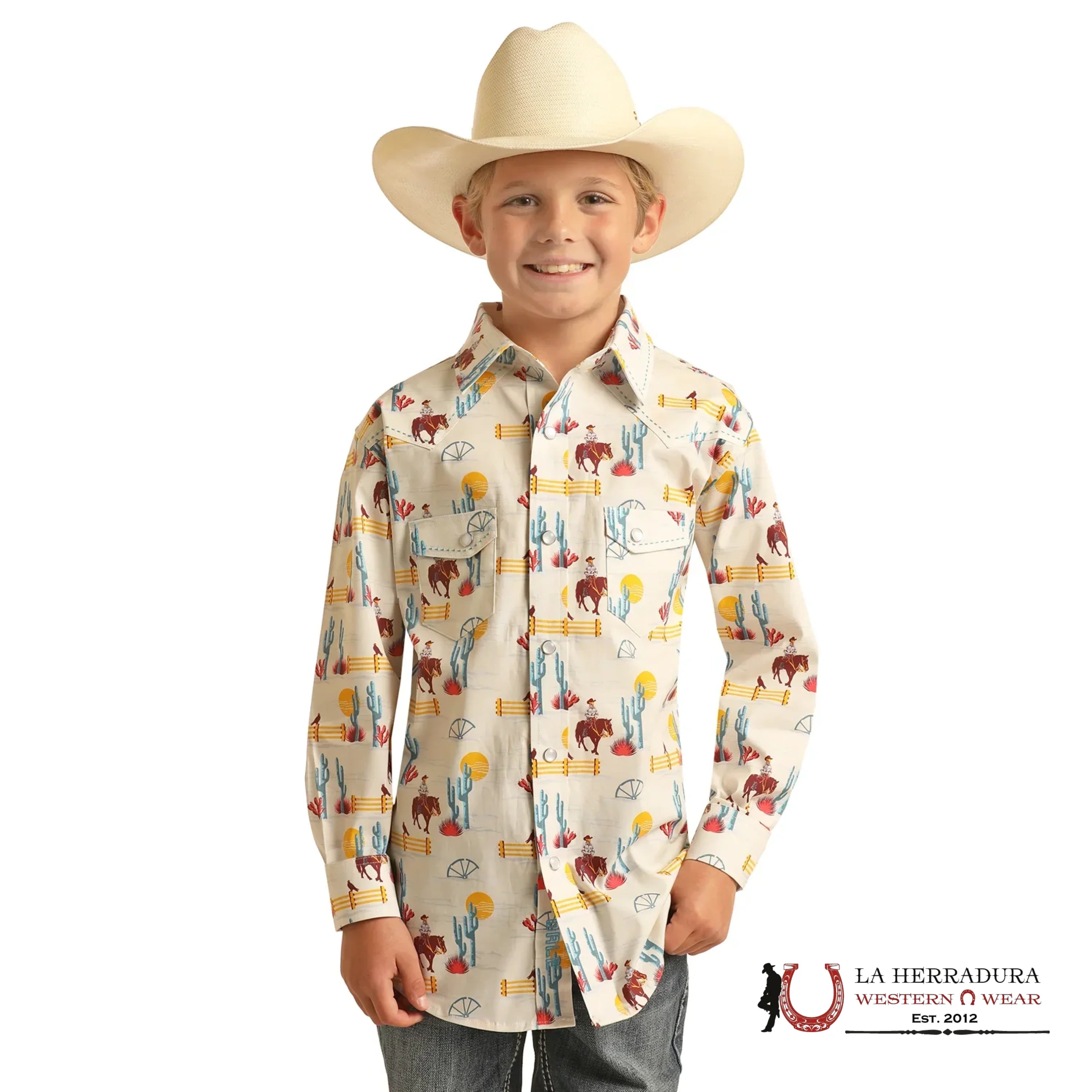 ROCK&ROLL KIDS -BOYS CARIBBEAN RRCB BOYS A DALE LS SNAP RRBSOSRZ7V NIÑOS