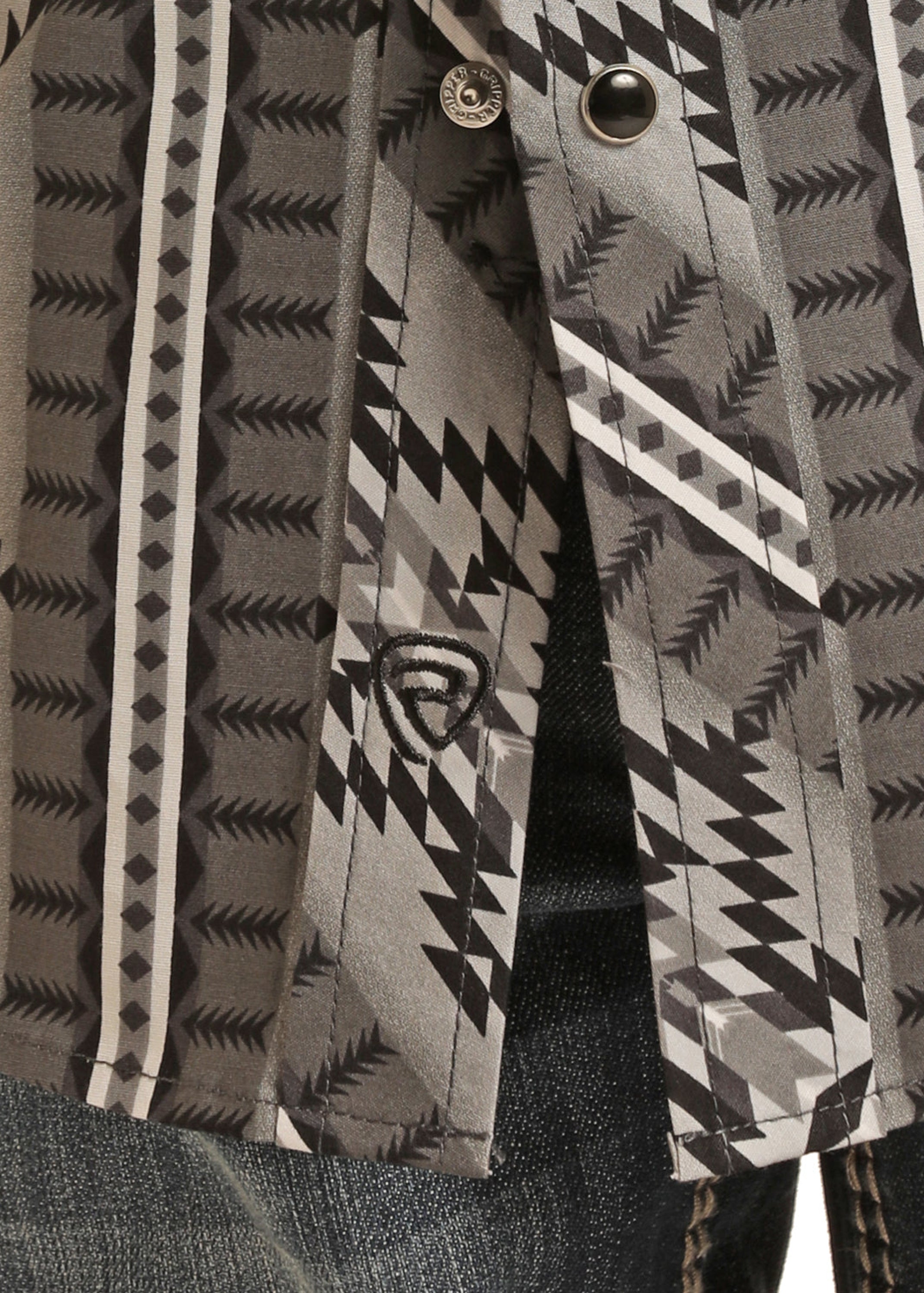 ROCK&ROLL KIDS -BOYS CHARCOAL AZTEC POPLIN RRBSOSRZ1C NIÑOS