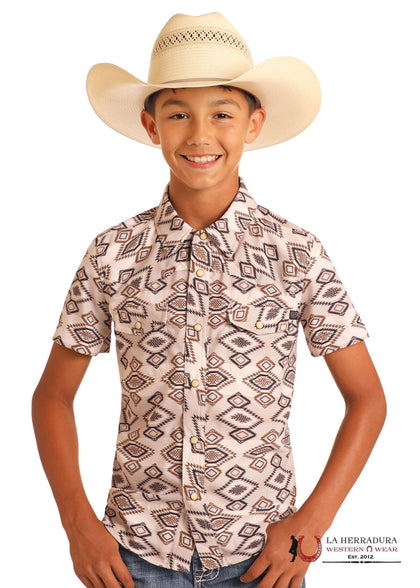 ROCK&ROLL KIDS -BOYS NATURAL TEK AZTEC SS SNAP BBN3S05954