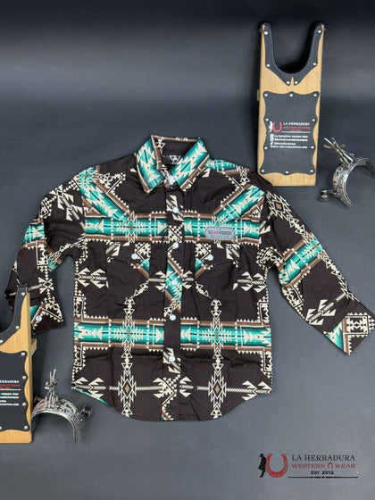 ROCK&ROLL KIDS -BOYS SOUTHWESTERN LS SNAP BBN2S05477