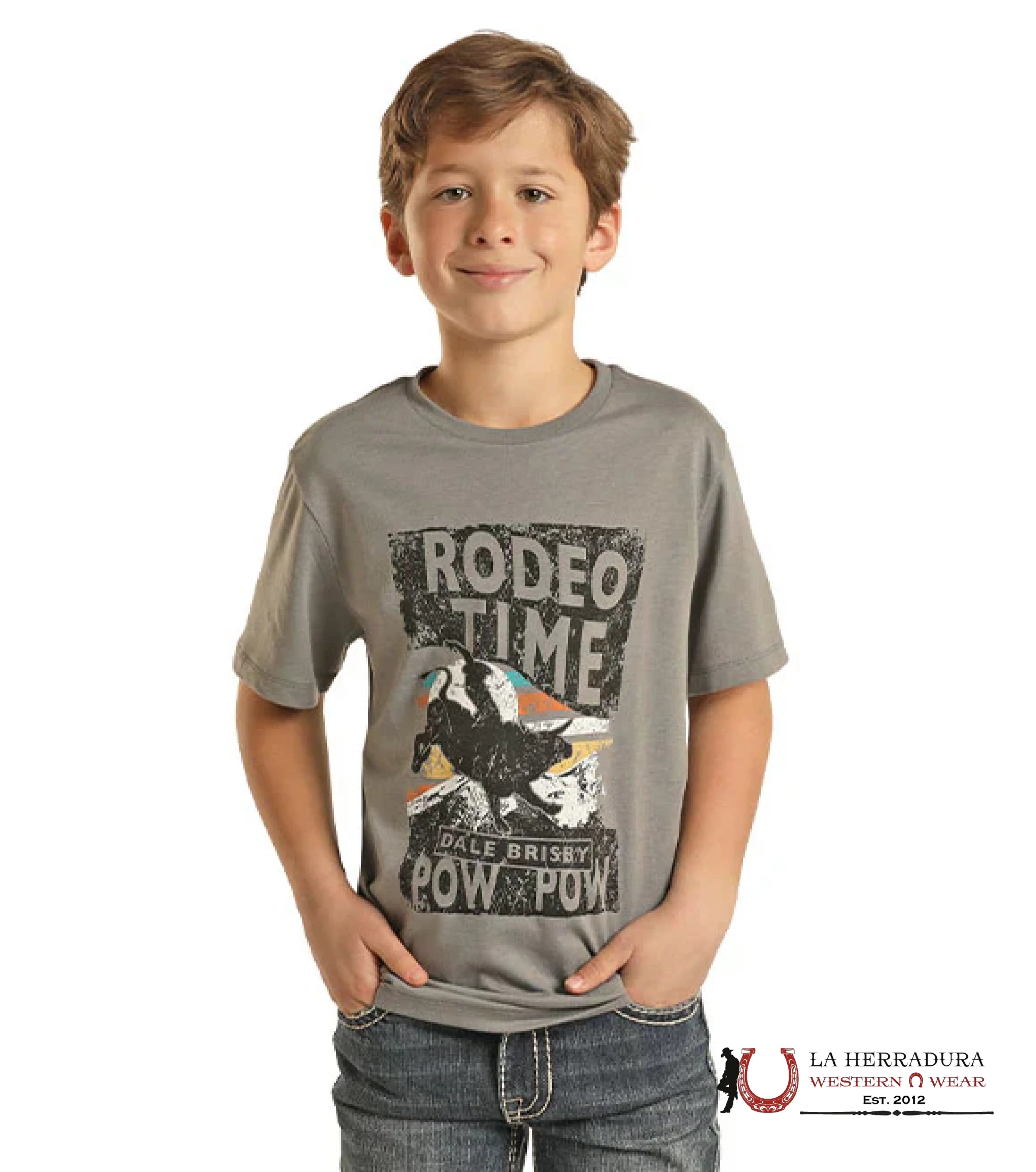 ROCK&ROLL KIDS -BOYS SS GREY RODEO TIM P3T2618 NIÑOS