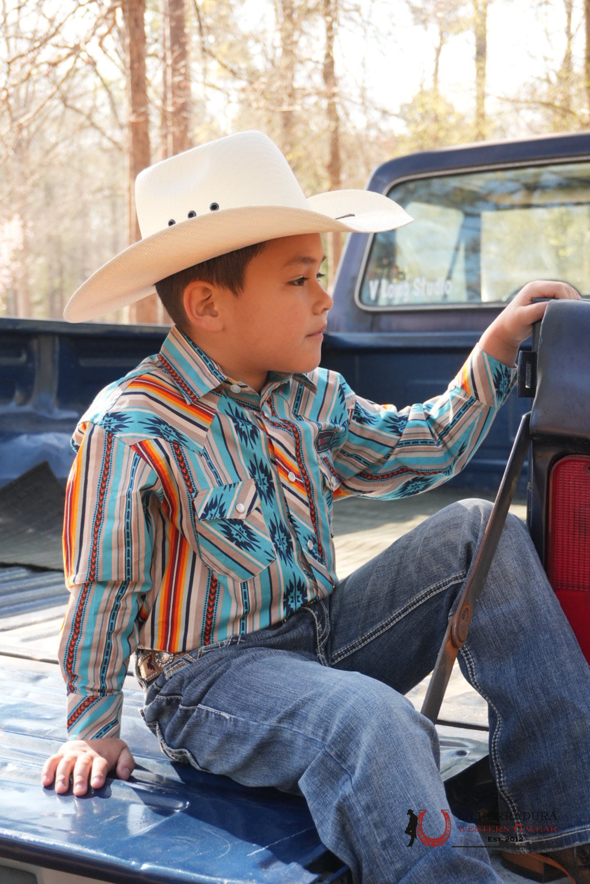 ROCK&ROLL KIDS -BOYS TAN LS AZTEC STRIPE SNAP RRBSOSR095 NIÑOS