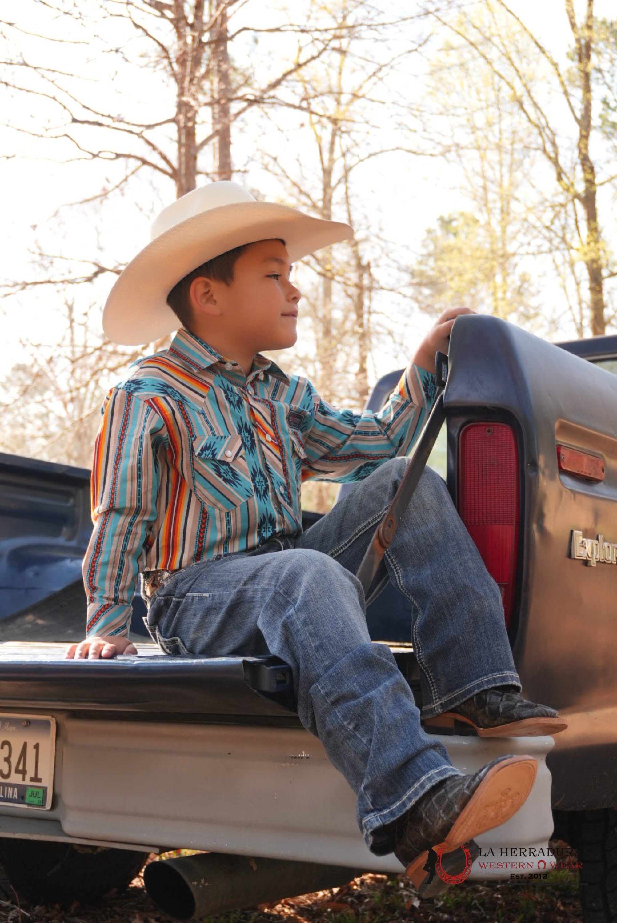 ROCK&ROLL KIDS -BOYS TAN LS AZTEC STRIPE SNAP RRBSOSR095 NIÑOS