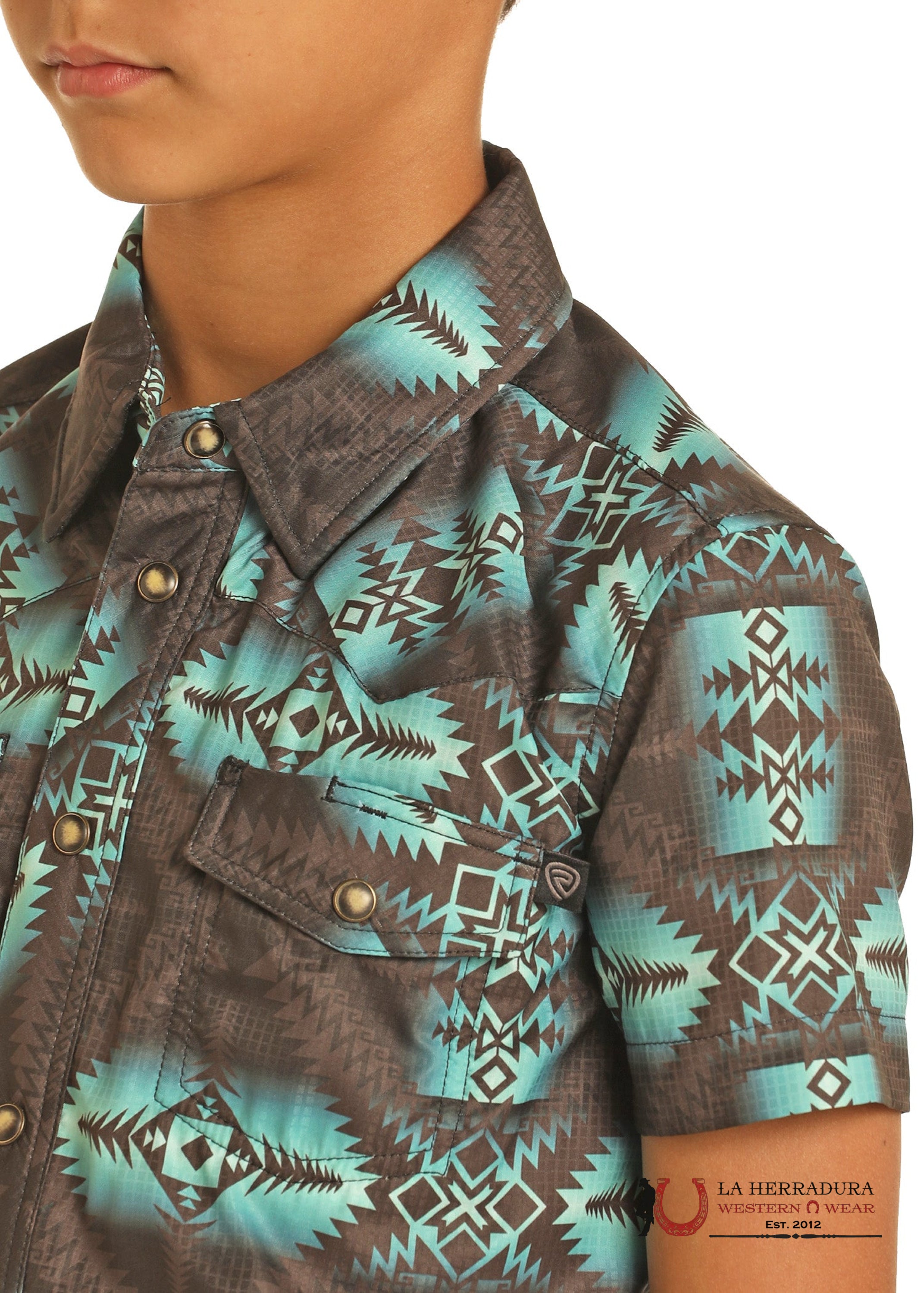 ROCK&ROLL KIDS -BOYS TEAL RR TEK SS BBN3S04808 NIÑOS