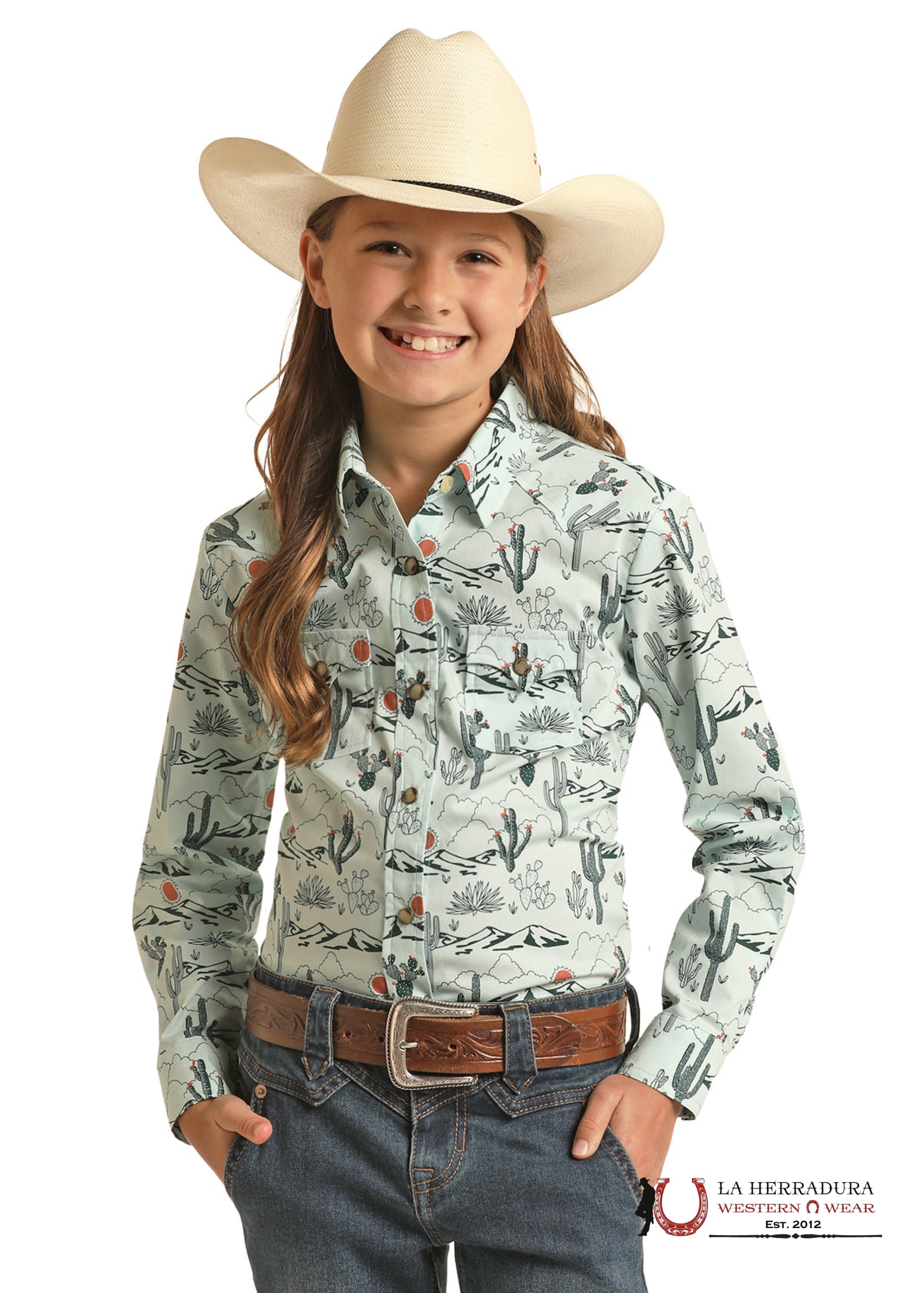 ROCK&ROLL KIDS -GIRLS MINT DALE SNAP SHIRT RRGSOSR0Q7 NIÑOS