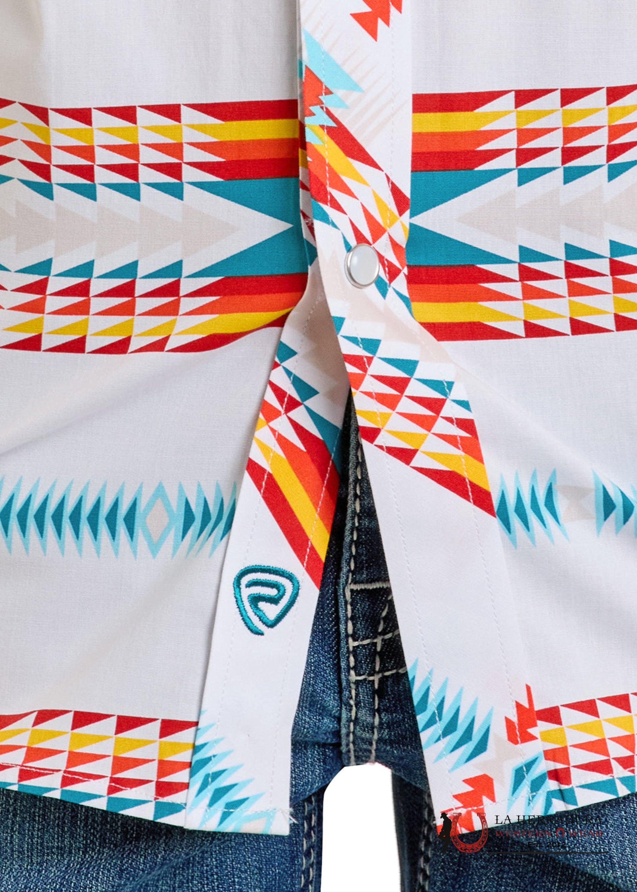 ROCK&ROLL KIDS SHORT SLEEVE WHITE AZTEC PRINT BBN3S06488 NIÑOS