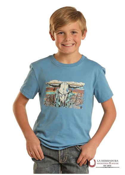 ROCK&ROLL KIDS TSHIRT -BOYS ROYAL RR GRAPHIC TEE SS BB21T02427