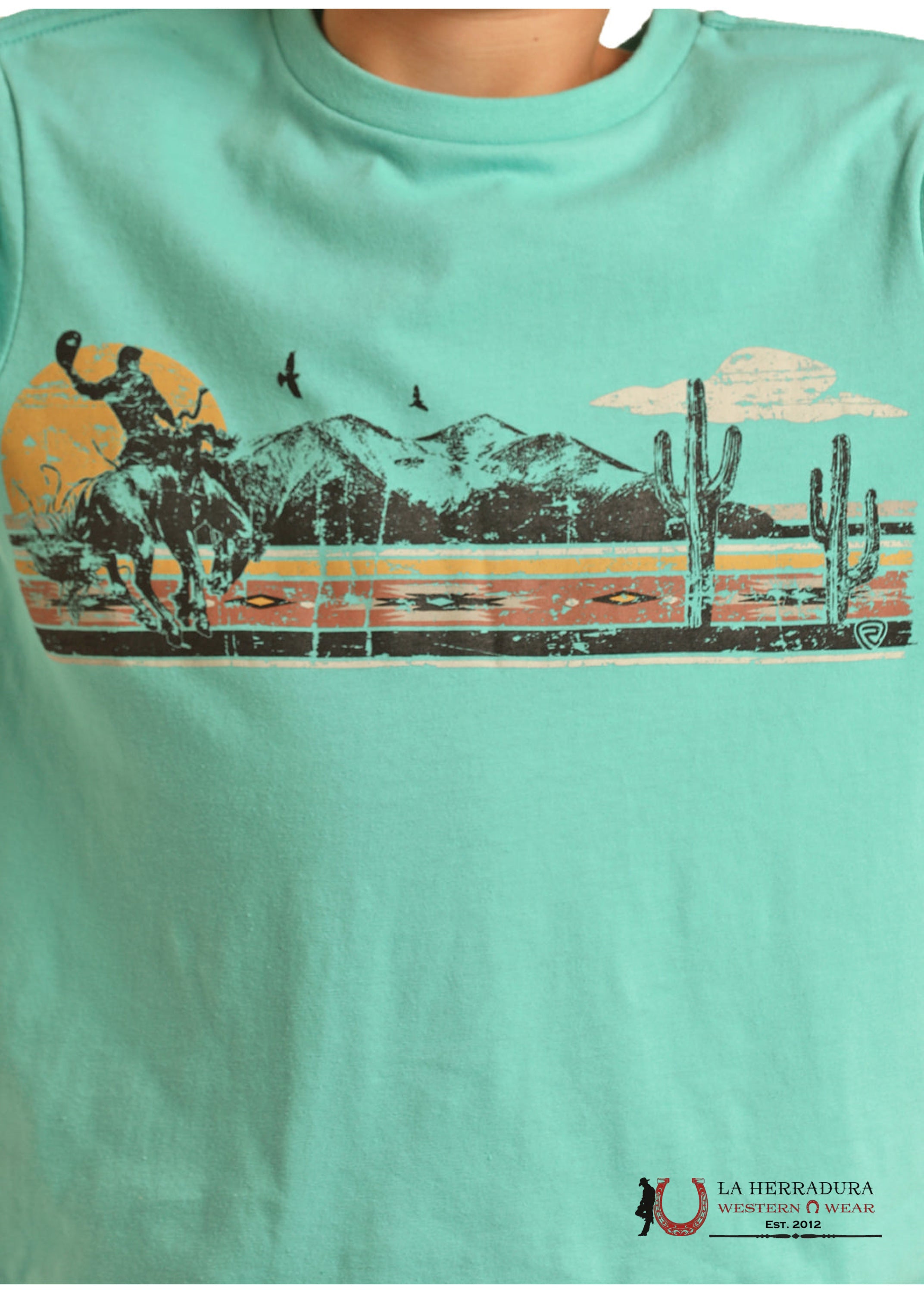 ROCK&ROLL KIDS TSHIRT -BOYS TURQUOISE RR GRAPHIC TEE SS RRBT21R12K NIÑOS