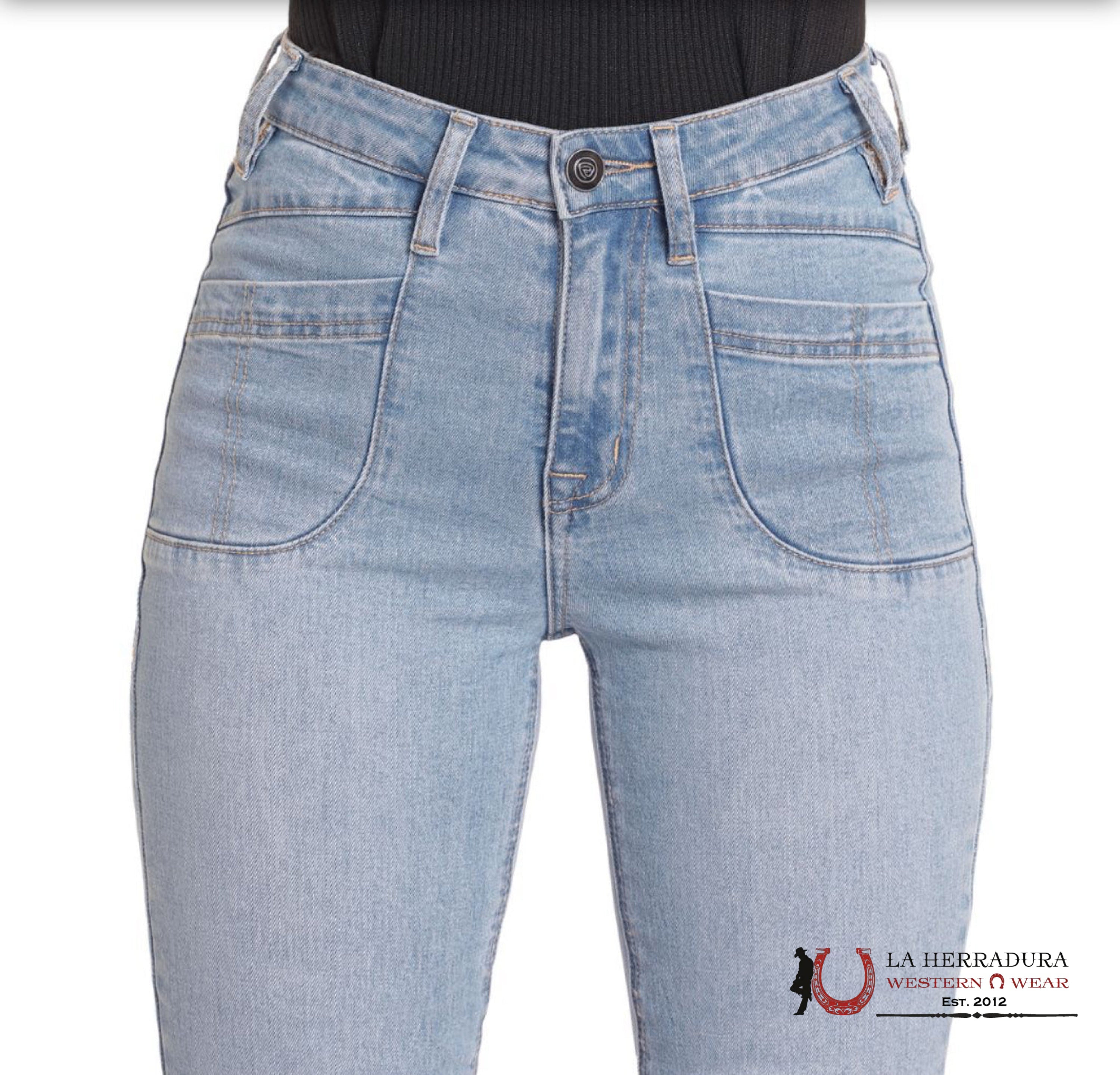 ROCK&ROLL LIGHT WASH DETAIL POCKET HIGH RISE BOOT BW4HD04766 ROCK&ROLL JEANS WOMEN