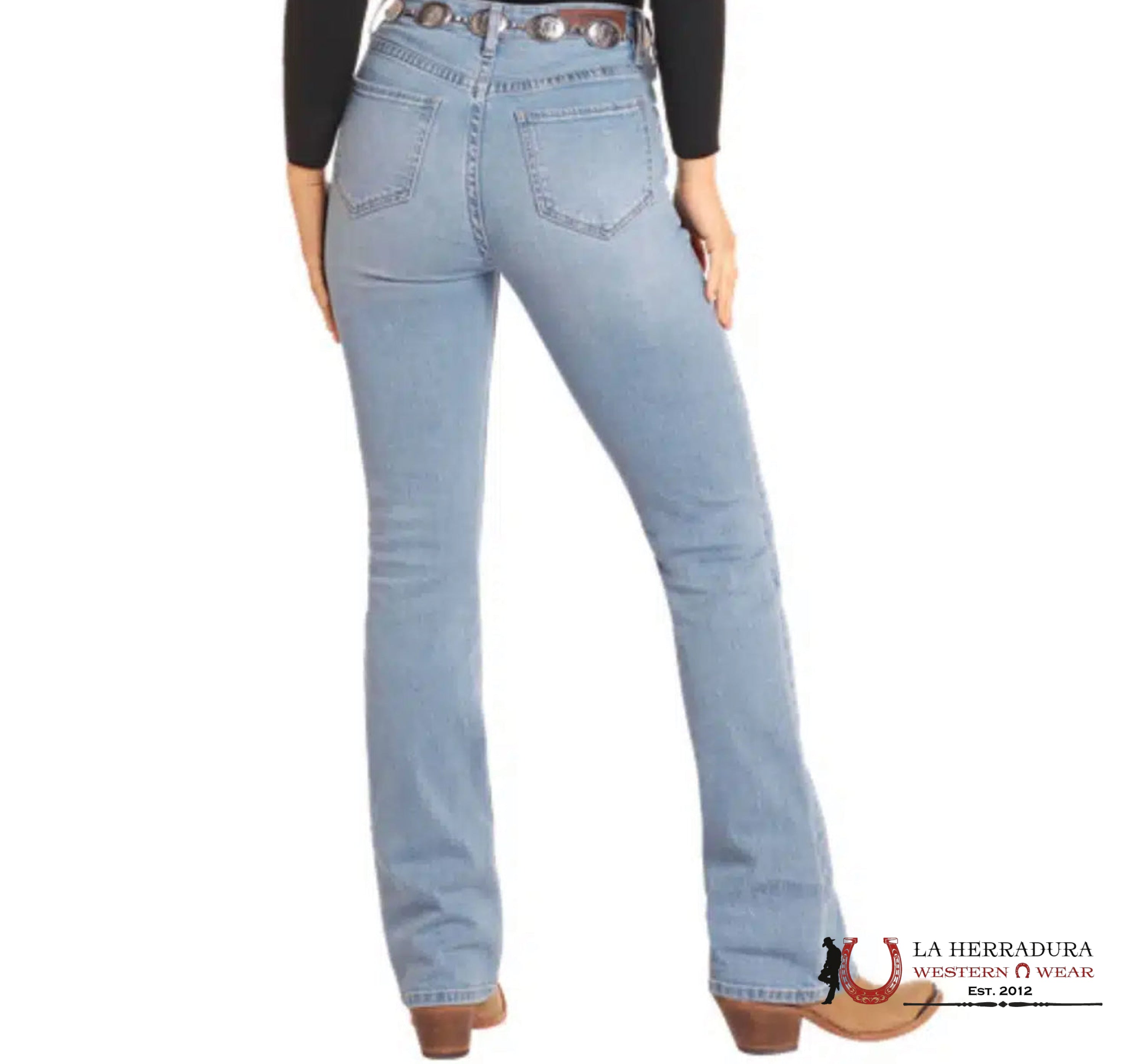 ROCK&ROLL LIGHT WASH DETAIL POCKET HIGH RISE BOOT BW4HD04766 ROCK&ROLL JEANS WOMEN