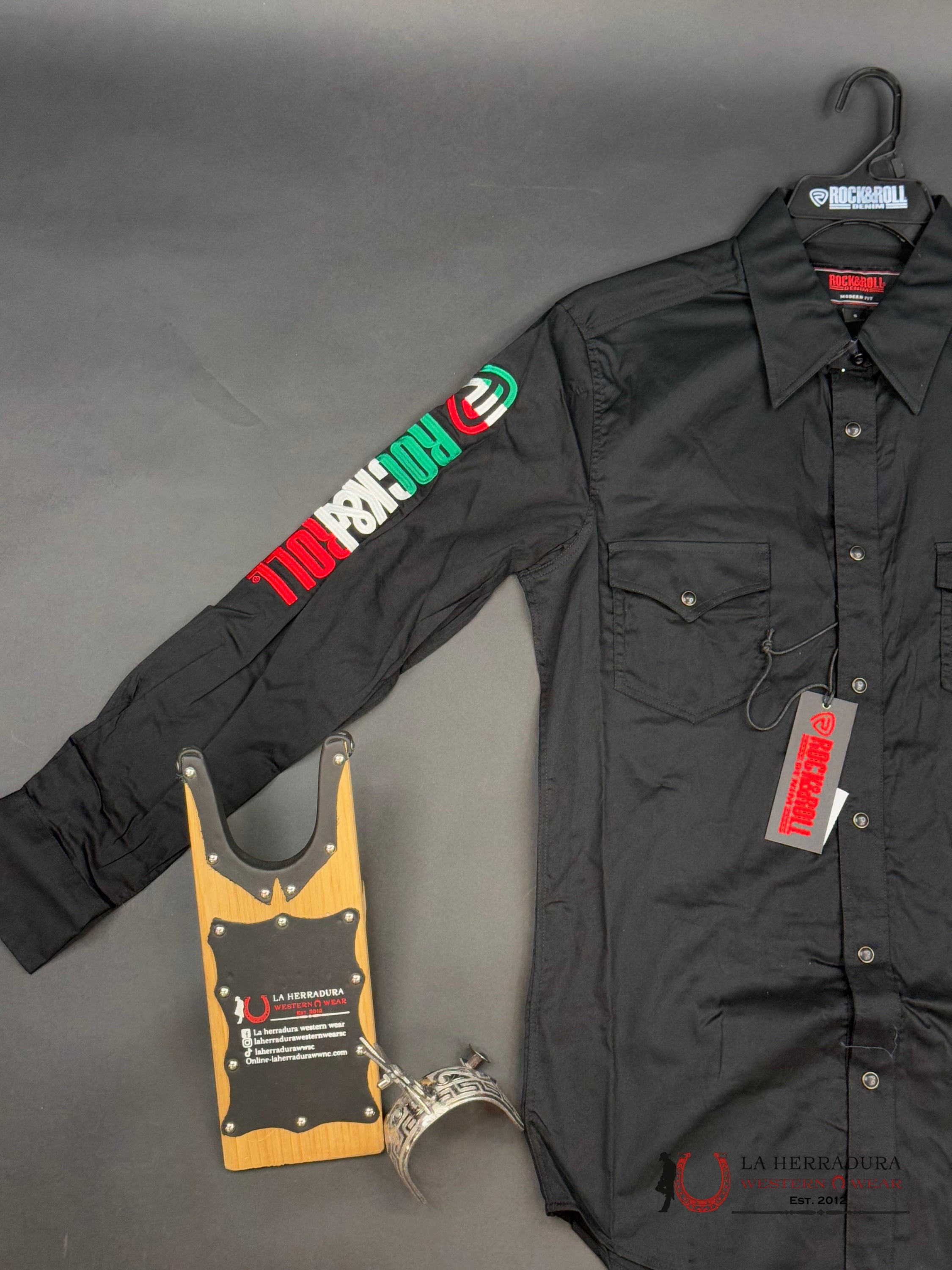 Rock&Roll Long Sleeve Black Ropa Hombres